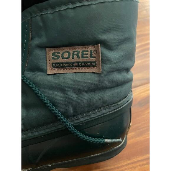 Sorel Duck Boot Size 7 Women Canada Short Ankle Forest Green Waterproof - Picture 4 of 8